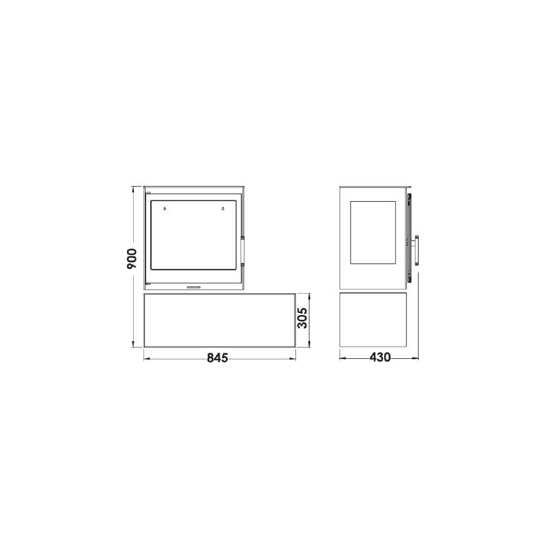 Poêle à bois Charme - 7,1 Kw