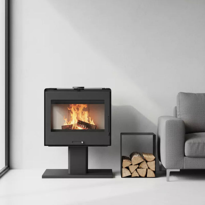 Poêle à bois vue panoramique Helia - 10 Kw