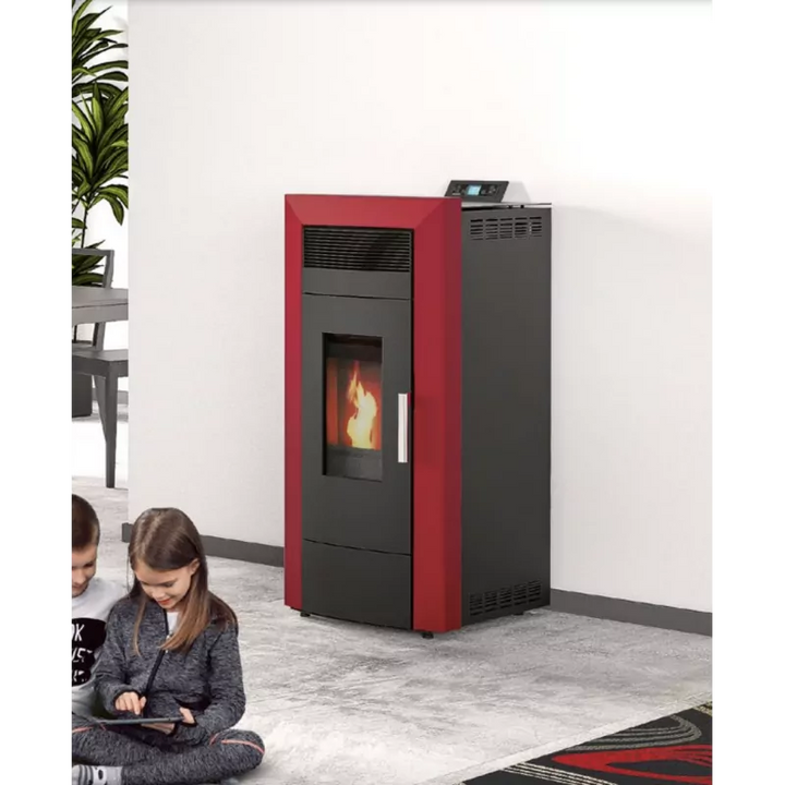 Poêle à granulés hydro Baracuda Commo Plus + Kit de raccordement sortie arrière - 21 Kw