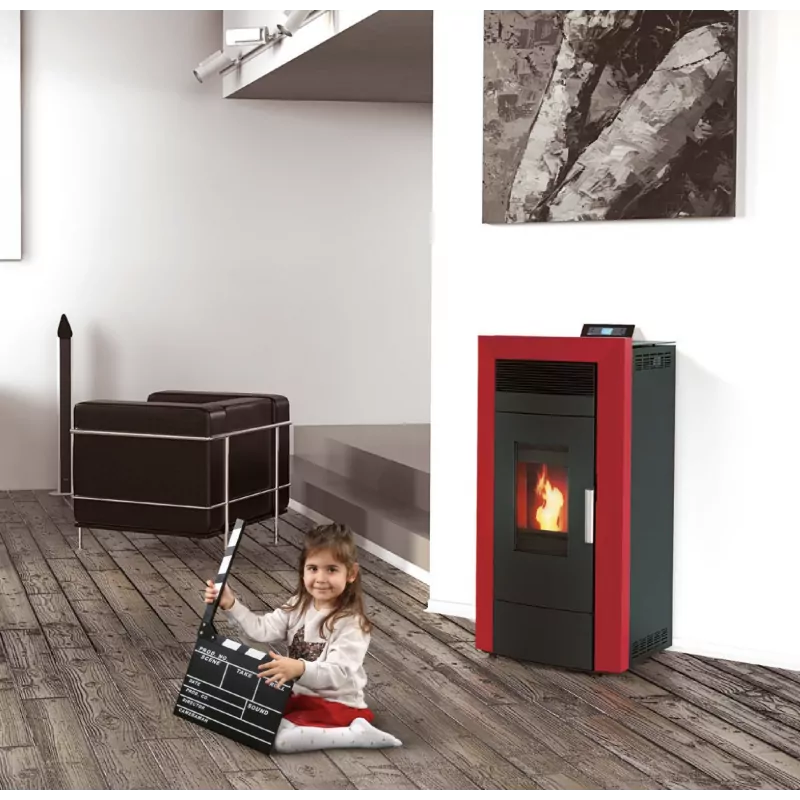 Poêle à granulés hydro Baracuda Commo Plus + Kit de raccordement sortie arrière - 21 Kw