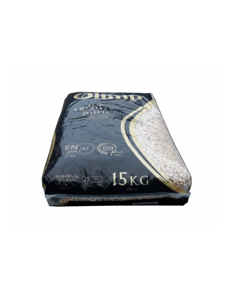 Granulés OLIMP Din+, EN+A1 – Palette de 15 sacs de 15kg