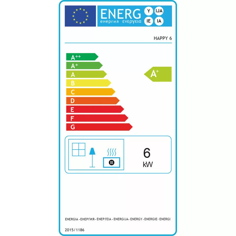 Poêle à bois Happy - 6 Kw