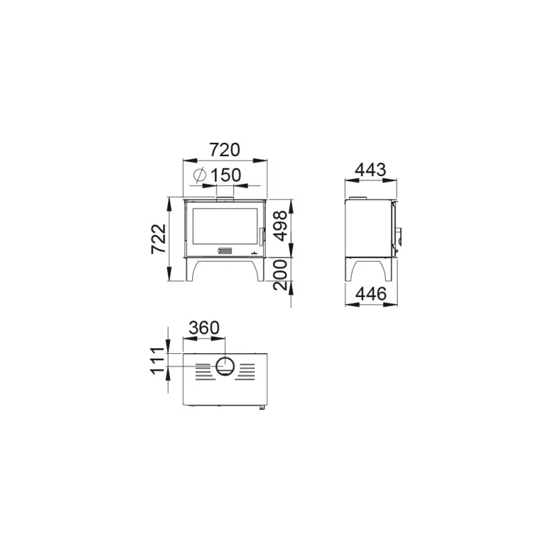 Poêle à bois Sena Plus - 12 Kw