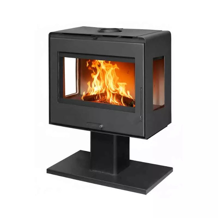 Poêle à bois vue panoramique Helia - 10 Kw