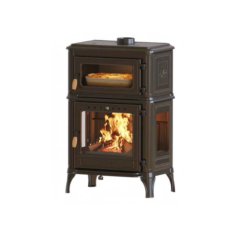 Poêle à bois avec four Granite - 11 Kw